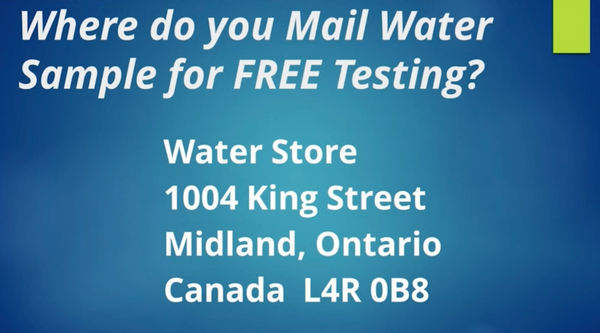 envoyer un test d'eau au magasin d'eau
