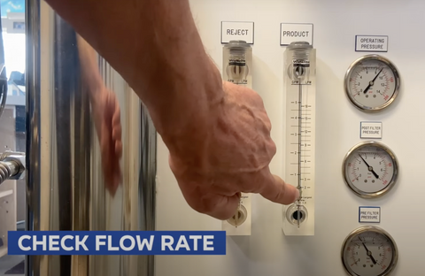 check ro flow rate