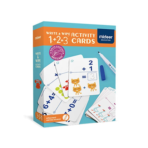 Mideer Wipe and Write Activity - 1+2=3 Cards MD1034
