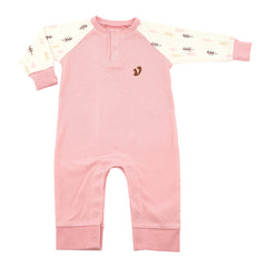 silkberry Baby Bamboo Long Sleeve Onesie - Mocha Elephant — CanaBee Baby