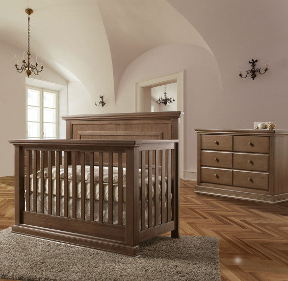 Pali 2100s Modena Forever Crib Double Dresser Distressed Desert