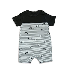 Silkberry Baby - Bamboo Short Sleeve Pajama Set, Pixel Jelly