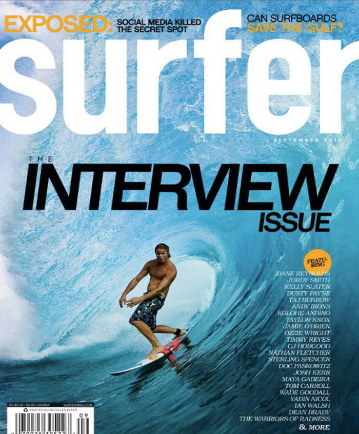 Surfer Magazine Cover, September 2010