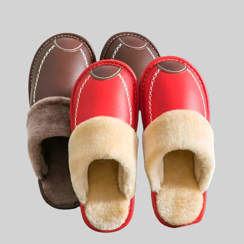 NOVA | Luxury Men's Winter Leather Slippers