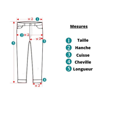 Guide taille pantalon velours