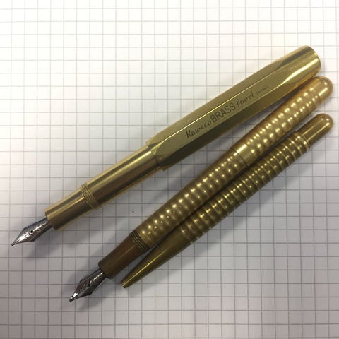 Kaweco Sport and Liliput, both in brass