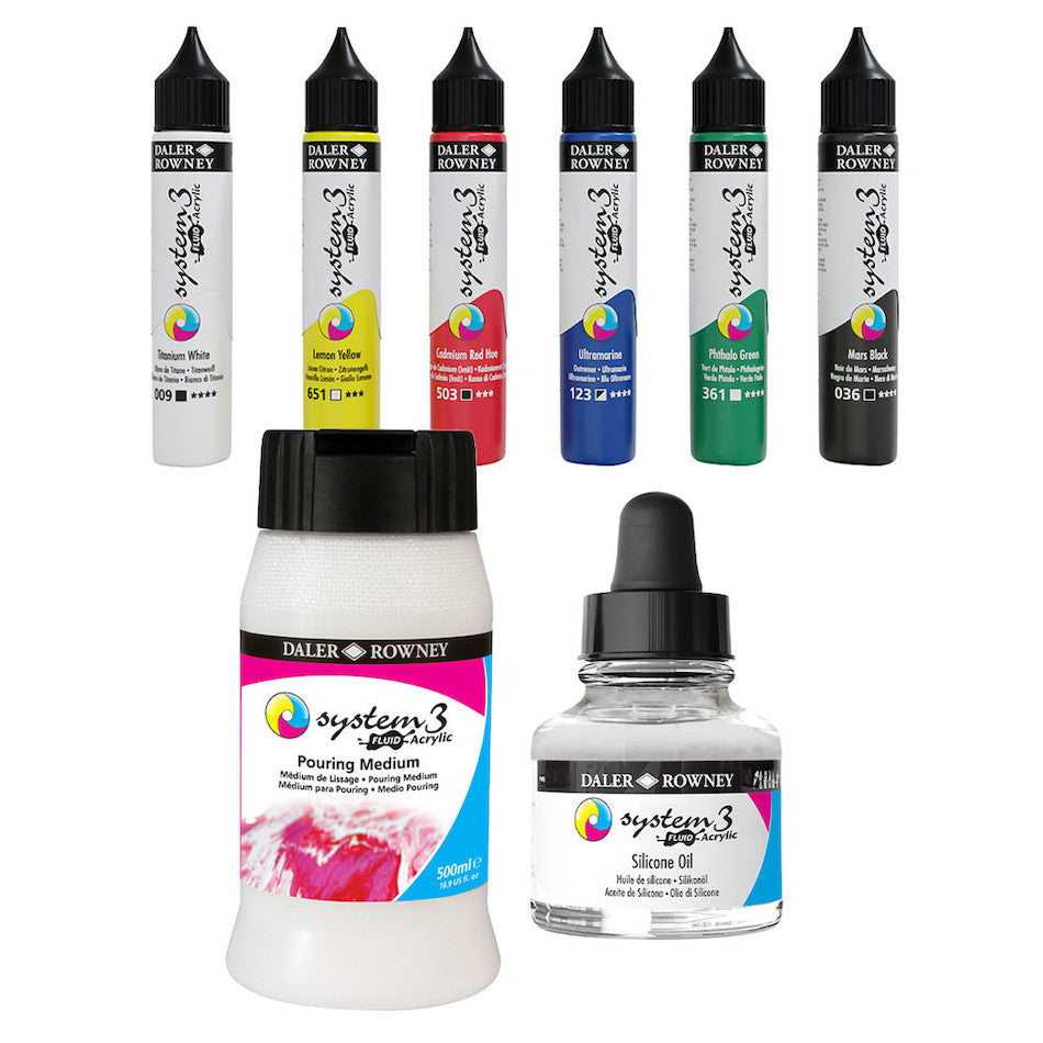 Daler-Rowney System3 Fluid Acrylic Mediums - Pouring Silicone Oil