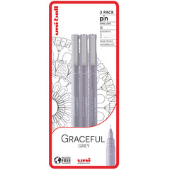 Uni Pin Fineliner Drawing Pen – Complete Set of 11 Grades – Black