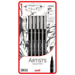 Uni Pin (PIN20012ACOL) Fineliner Drawing Pen Assorted Wallet of 12