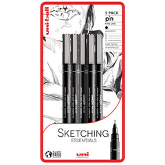 Uni Pin (PIN20012ACOL) Fineliner Drawing Pen Assorted Wallet of 12