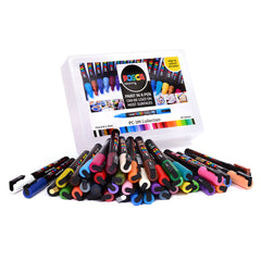 Uni POSCA Marker Pen PC-7M Broad Collection Box of 15 Assorted NEW