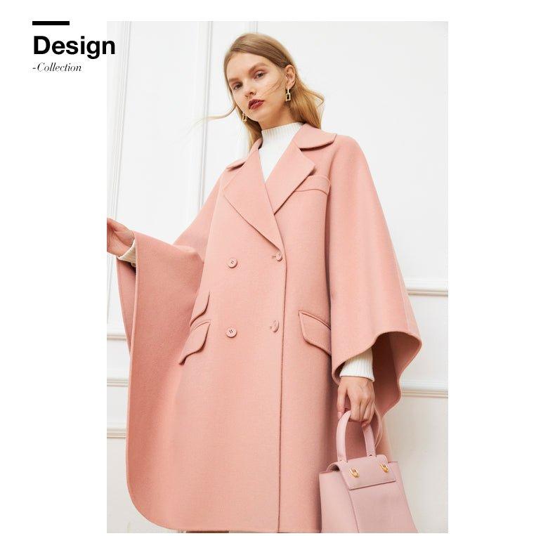 DPLAY fall autumn and winter khaki woolen cape coat - Rai Powder