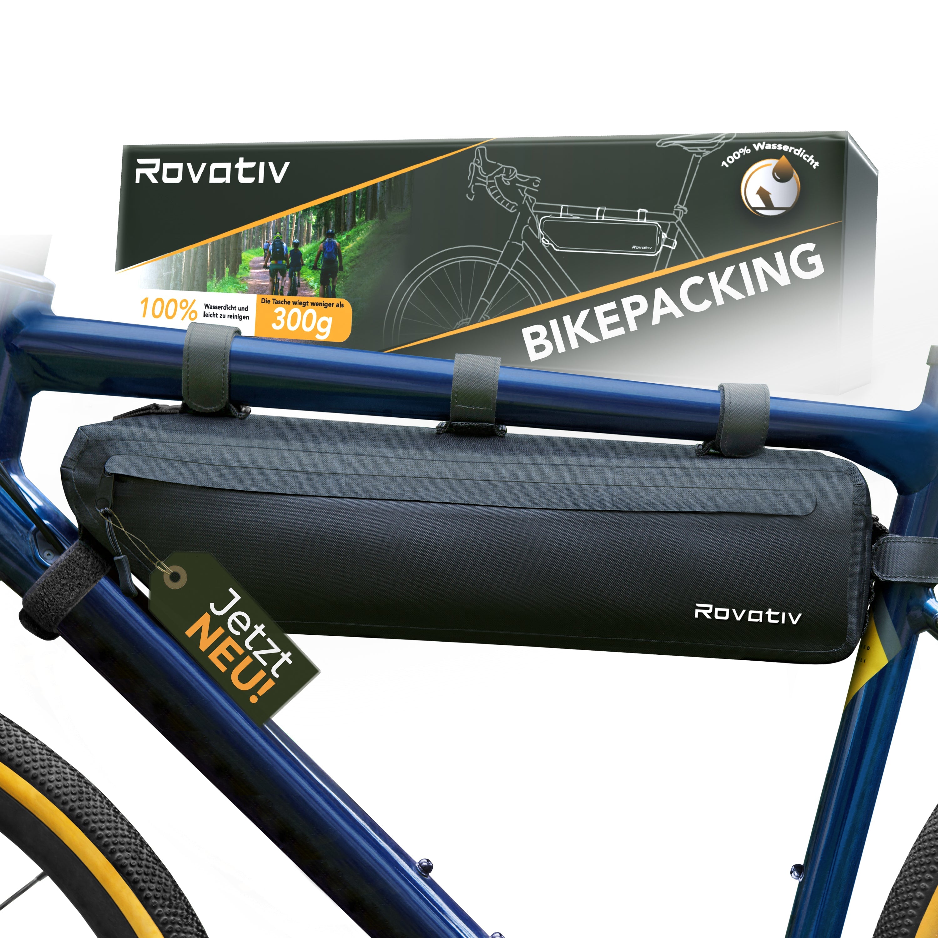 B-Ware - Rovativ® Satteltasche Bikepacking - 100% Wasserdicht [10 Liter]