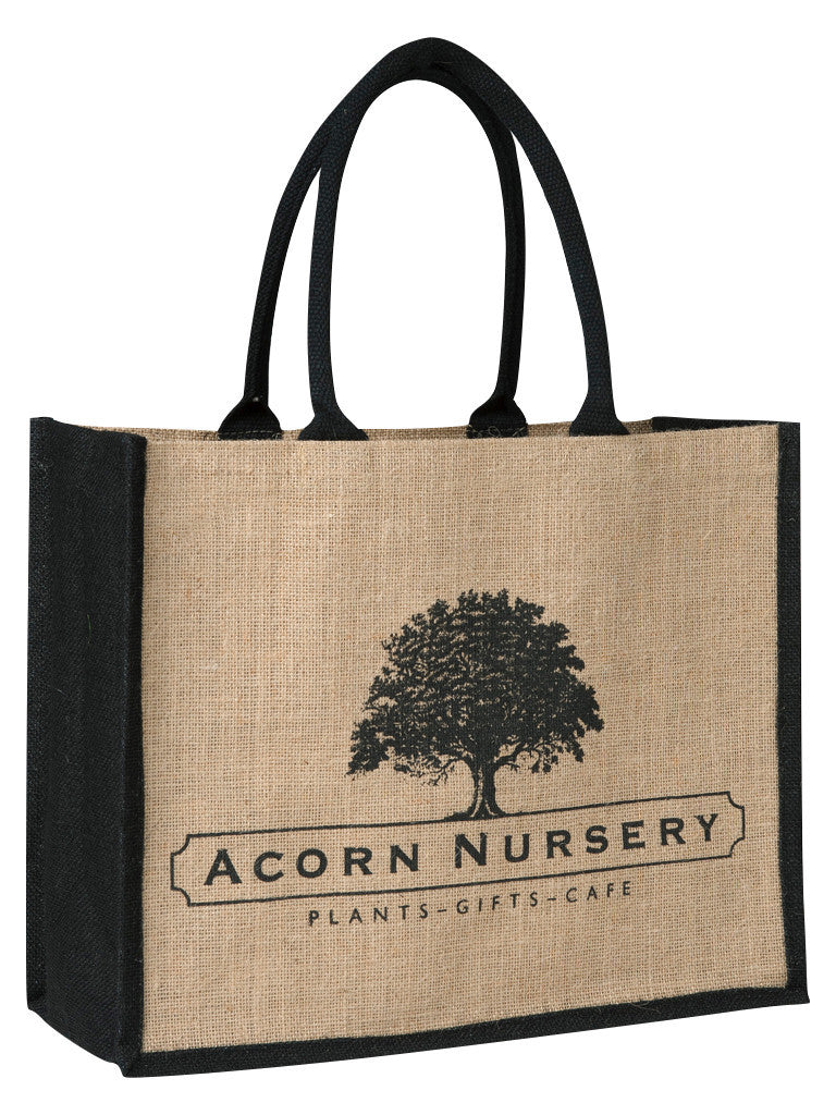 Contrast Black Laminated Jute Supermarket Bag – Bag People Australia