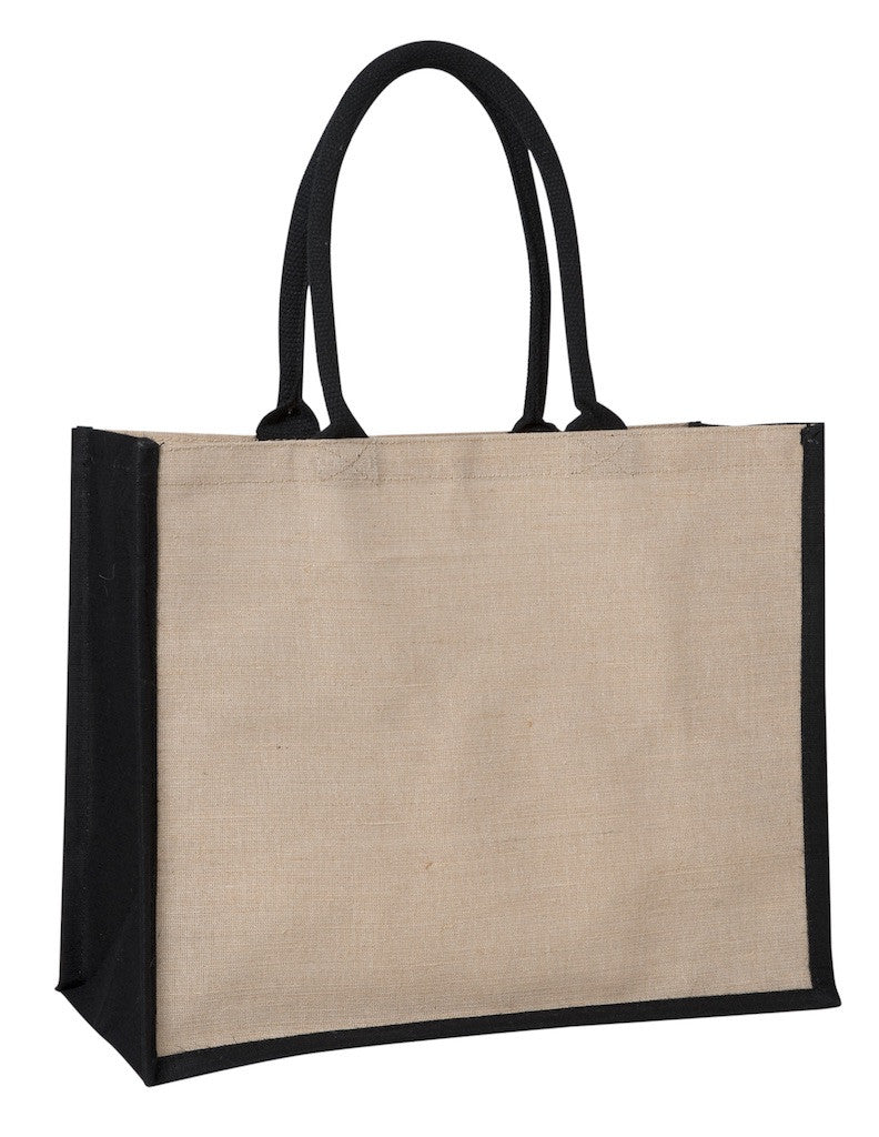 Contrast Black Laminated Juco Supermarket Bag – Bag People Australia