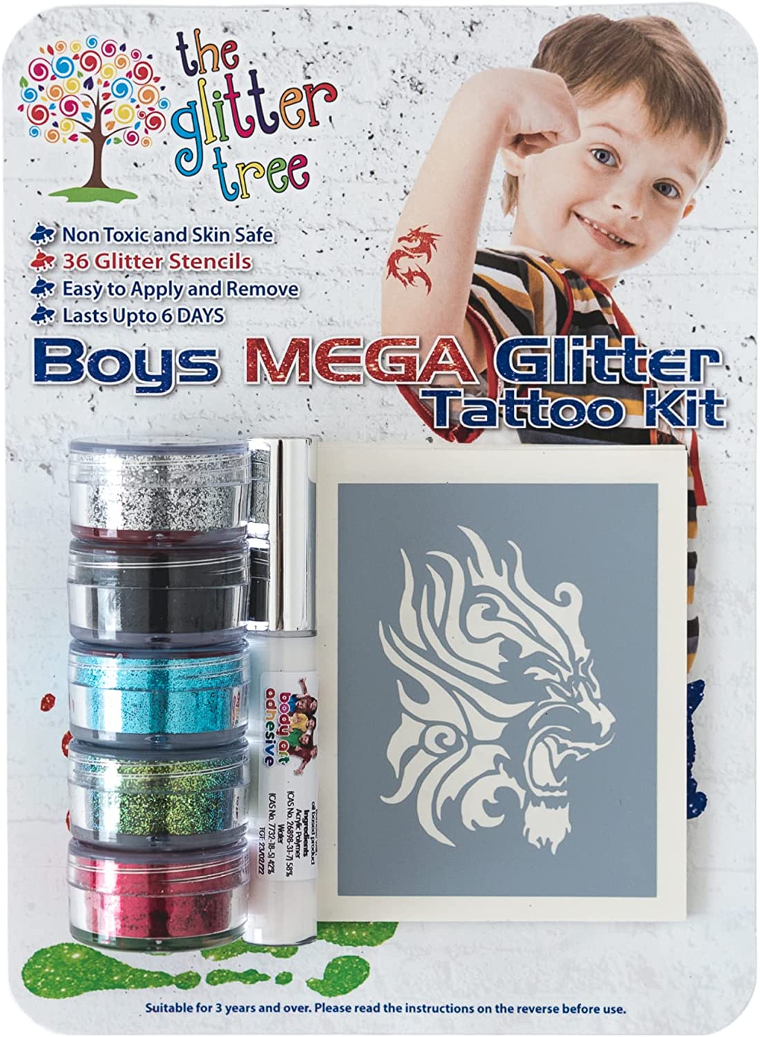 My first tattoo – Glitter tattoo kit for boys, India