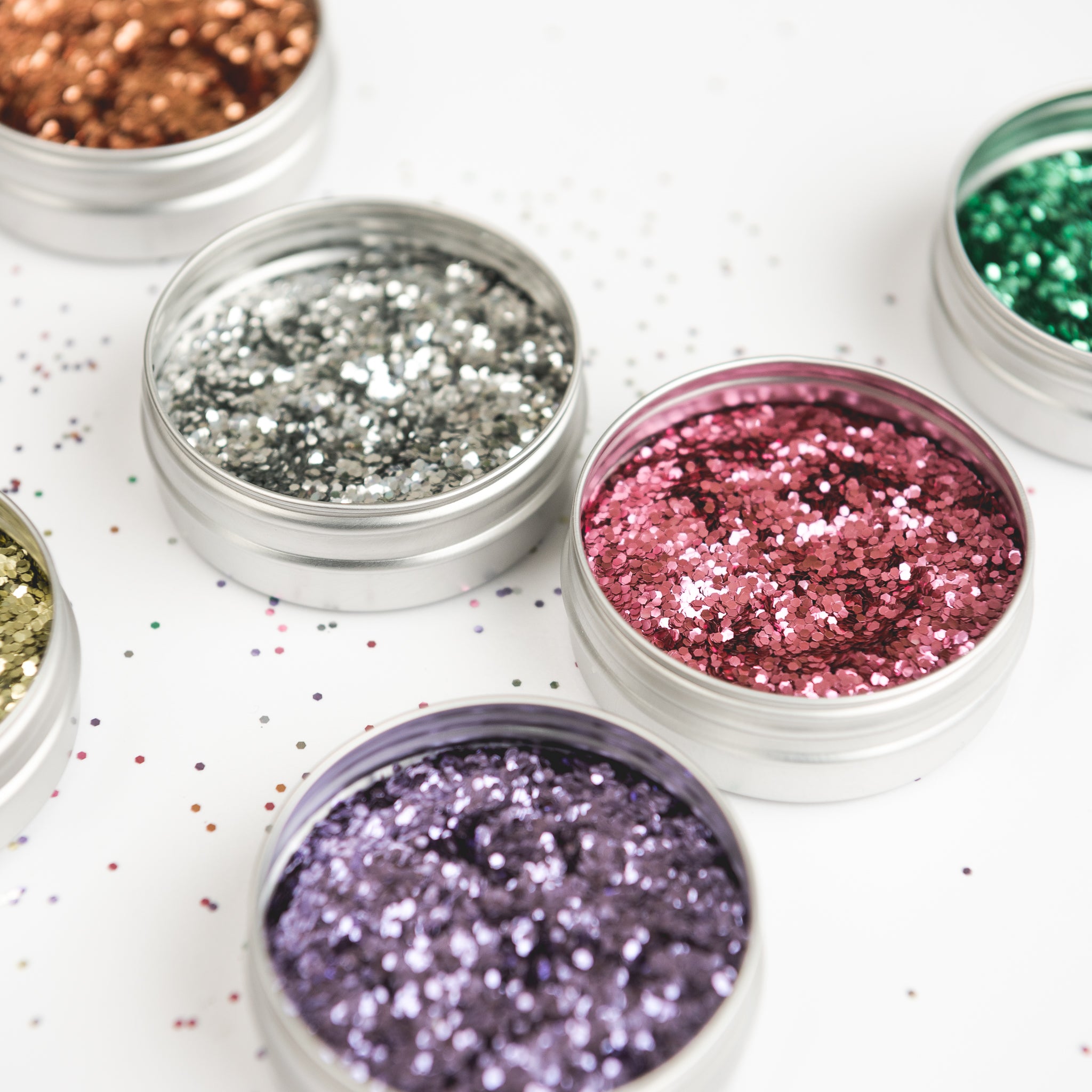 Biodegradable Glitter Set - ALL OF THESE 3ml POTS £8.49 - 2 Chunky Eco Bio  Kda