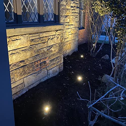 8-Pack 7 Inch LED Hardscape Lighting, Paver Lights Retaining Wall Lights,  IP68 Waterproof, Low Voltage 12-36V AC/DC landscape lighting Outdoor Step