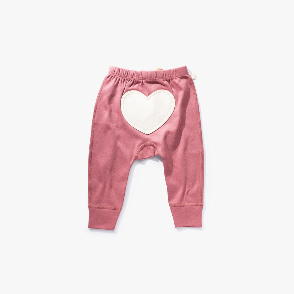Pink Organic Baby Heart Pants – Sapling Child