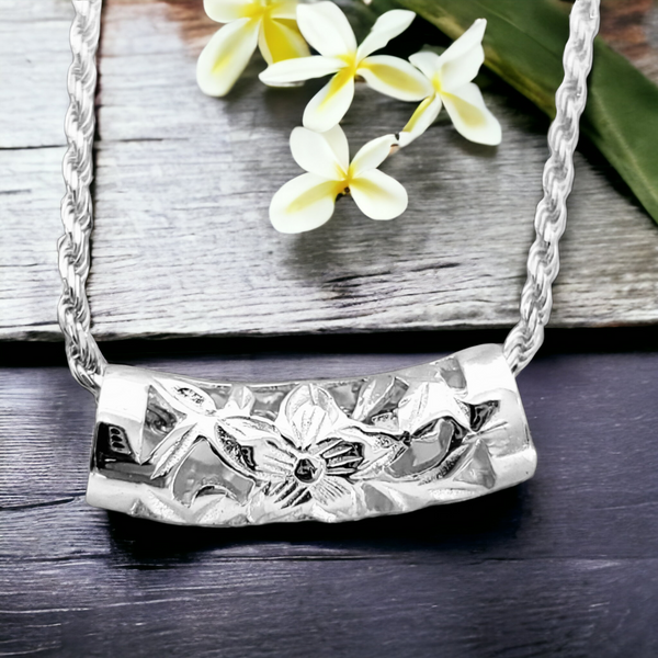 Silver Tiki Pendant with Chain (12x47mm) – Genova Hawaiian Jewelry & Pearls