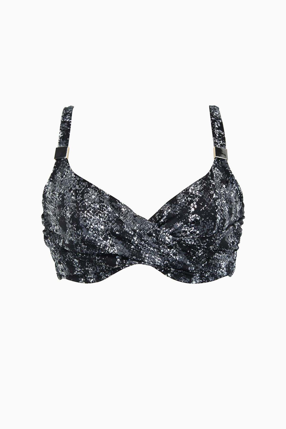 Miraclesuit Spotted Surplice Bra Top D-DDD Cups