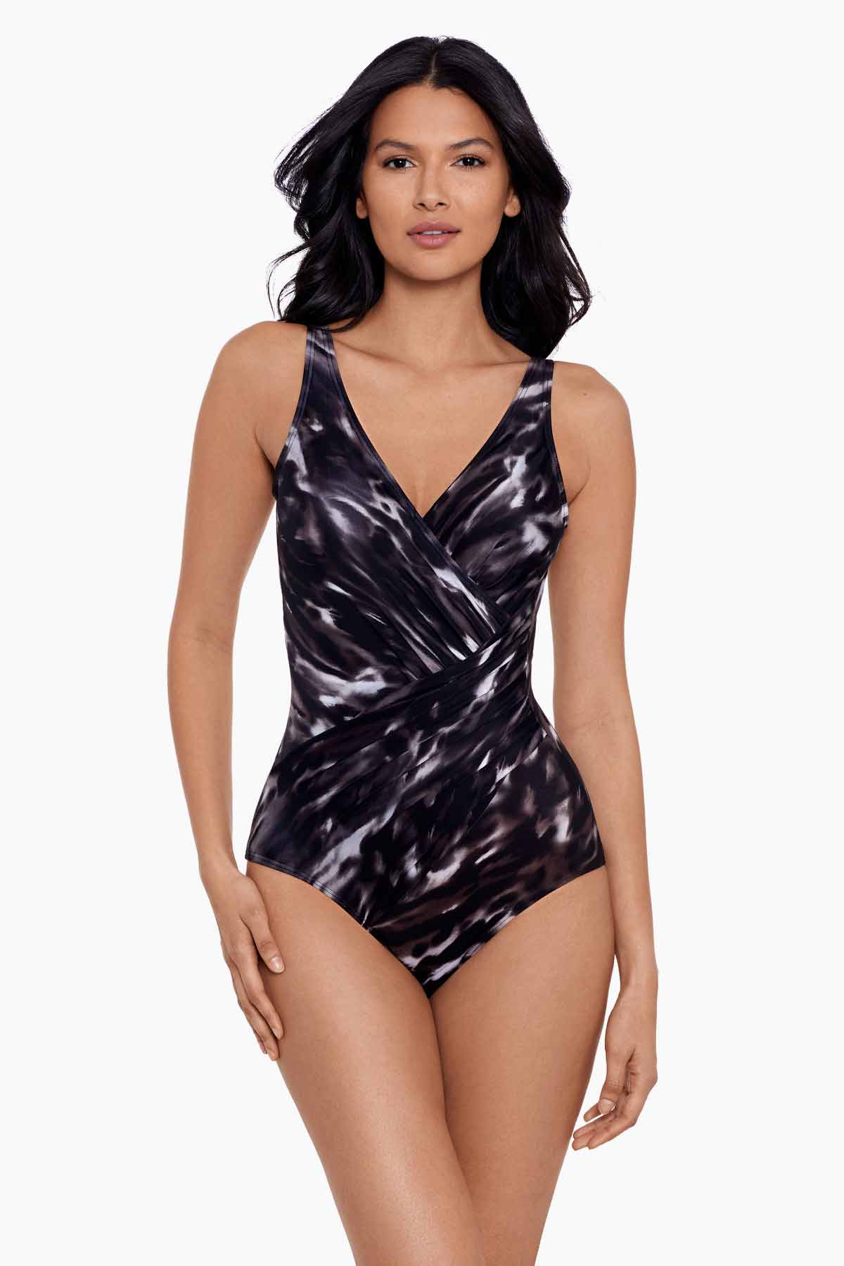 Plus Size One Piece Swimsuit With Tummy Control - Miraclesuit Solid  Sideswipe