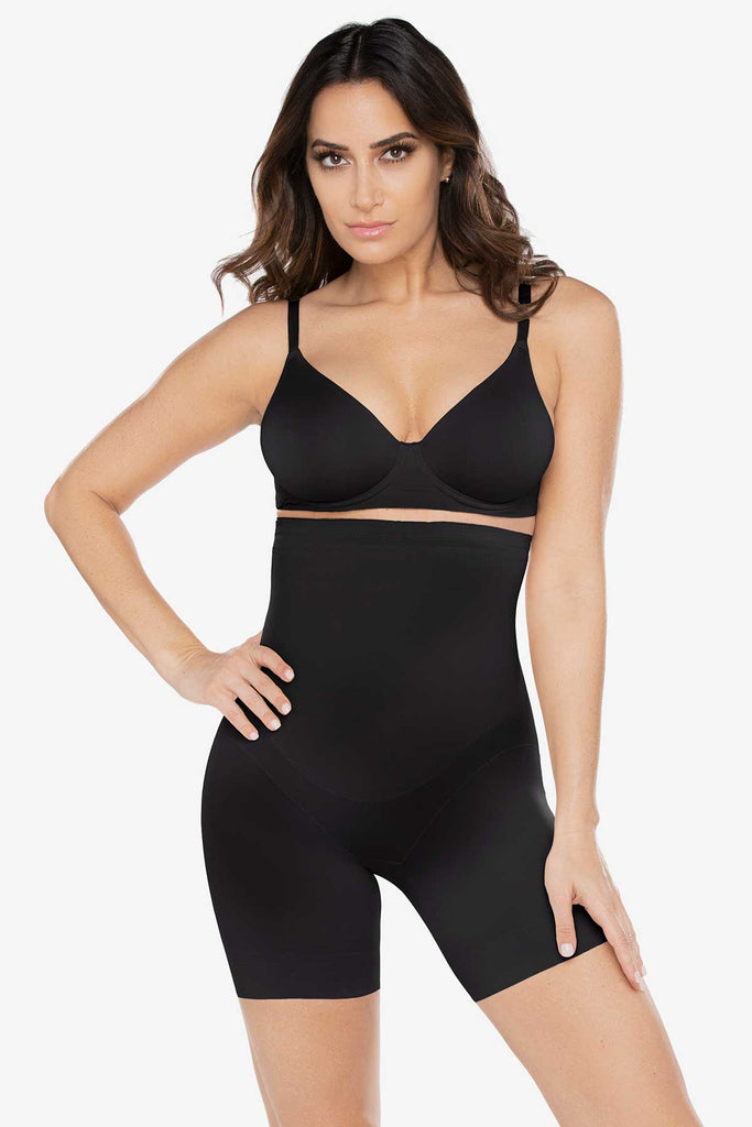 SlimShaper by Miracle Brands Women's Tummy Tuck WYOB Bodysuit Black Size  Medium for sale online
