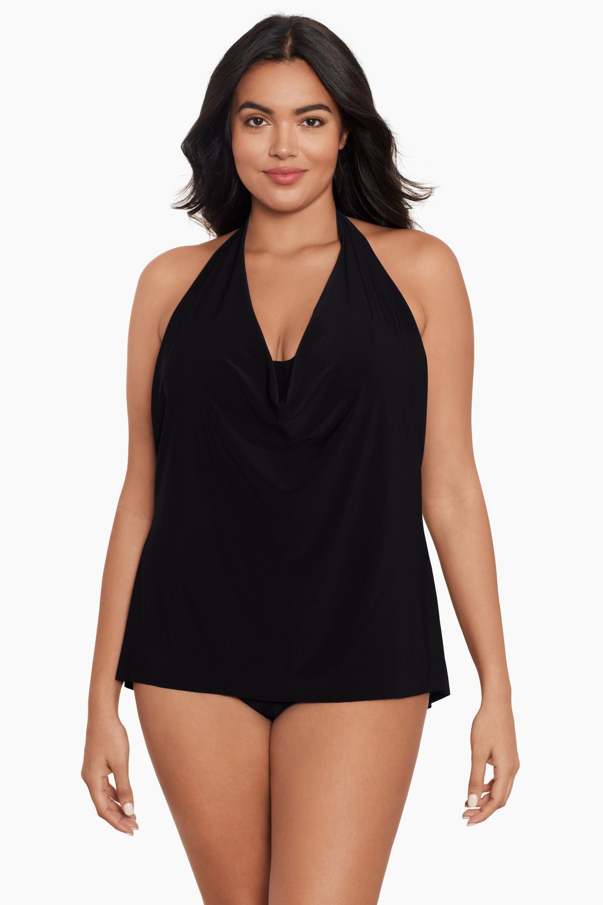 NWOT Athleta Shirrendipity Halter Swim Dress, Black SIZE ST S T #413972 