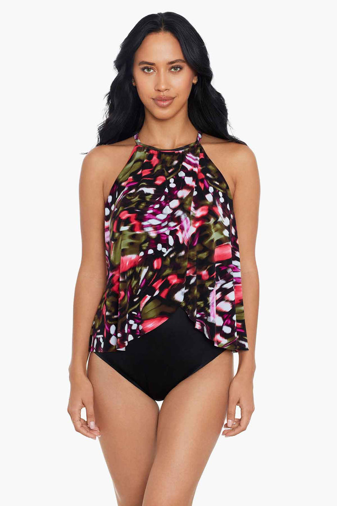 NEW Magicsuit MIRACLESUIT SWIMSUIT 10 40 Lace Up 1 Piece $202 Retail  Victoria