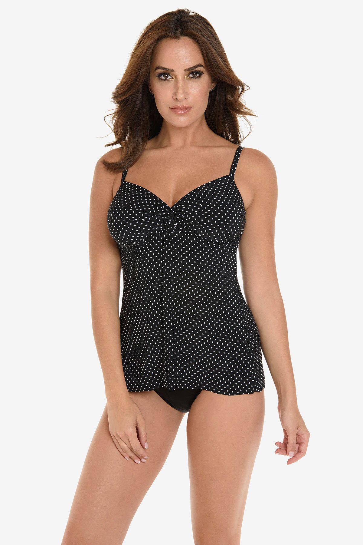 Miraclesuit Women's Plus Size Palatium Love Knot Tankini Top at