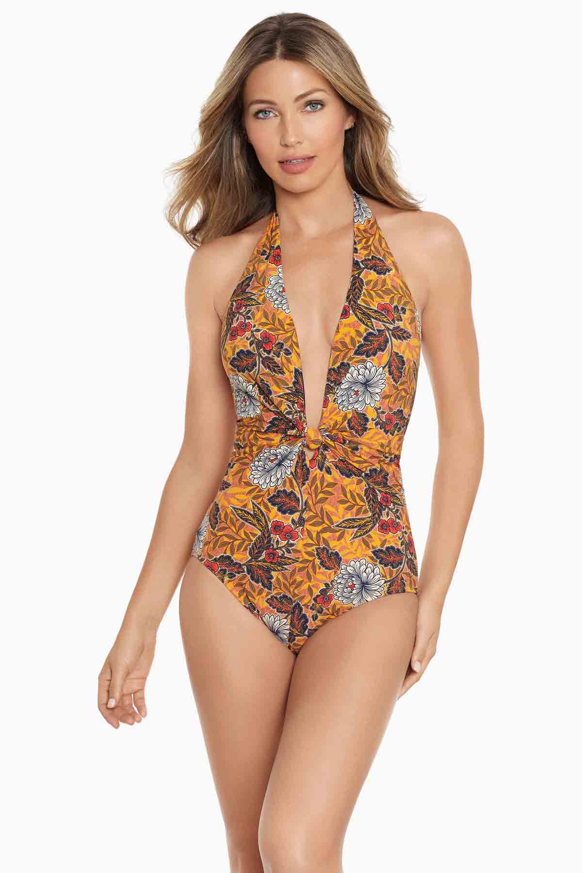 Vivid Trim Asymmetrical One-Piece Swimsuit - Women - Ready-to-Wear