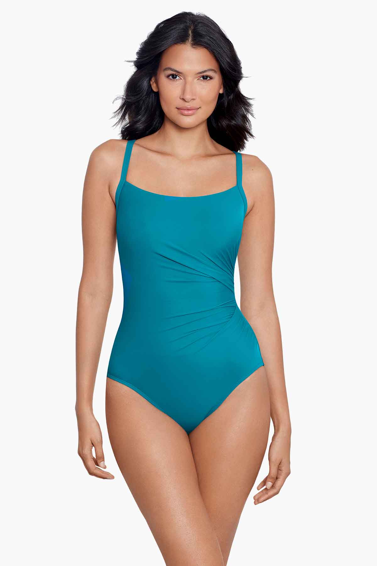 MIRACLESUIT NEW DIRECTIONS MUSE UNDERWIRE ONE PIECE SWIM SUIT BLUE