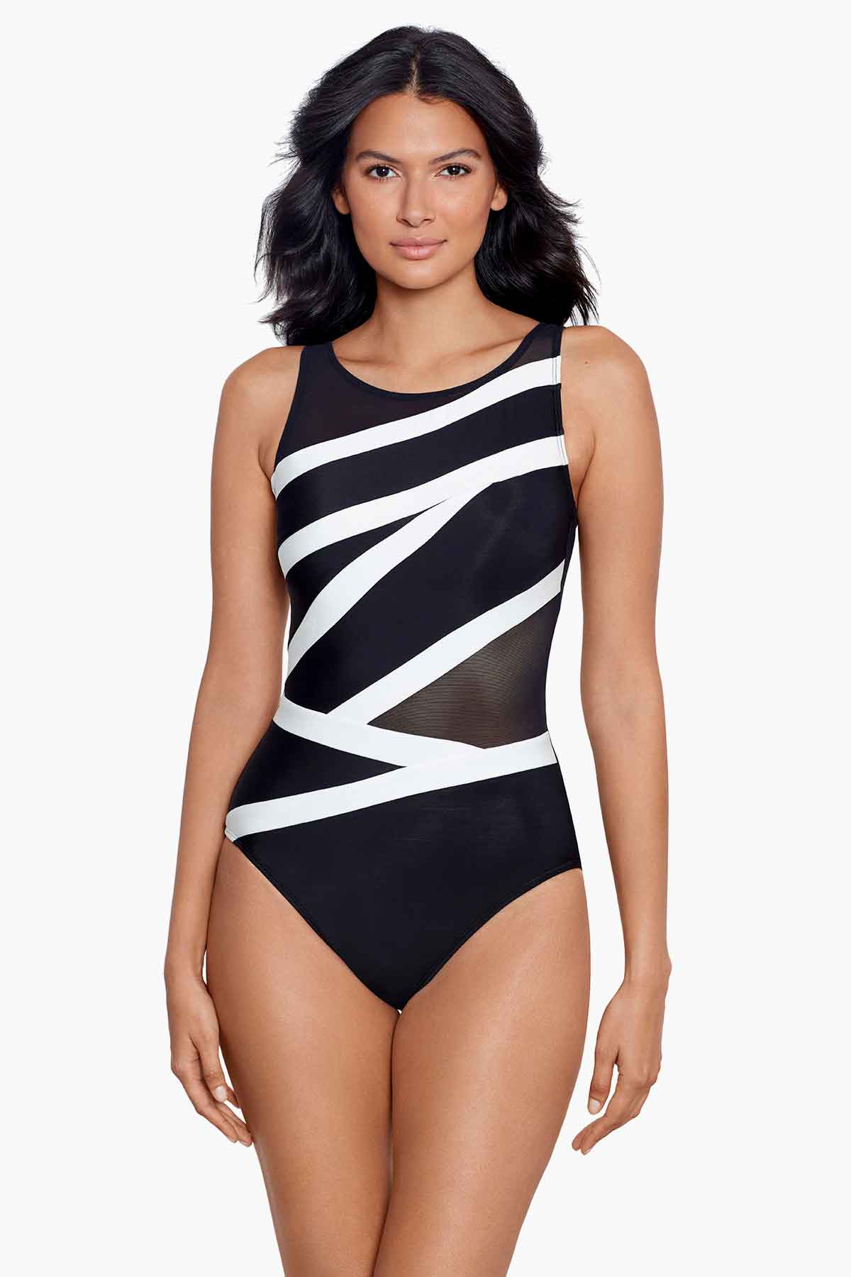 Miraclesuit Women's Swimwear Caliente Tropica Bonita Underwire Bra Tummy  Control One Piece Swimsuit