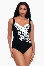 Miraclesuit Tigre Sombra Avanti Bandeau Swimsuit