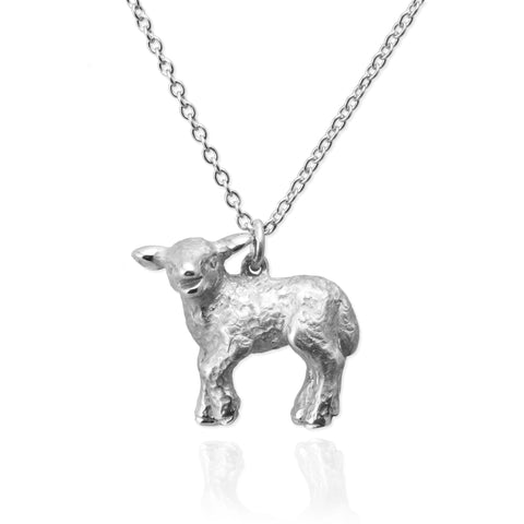 silver lamb pendant