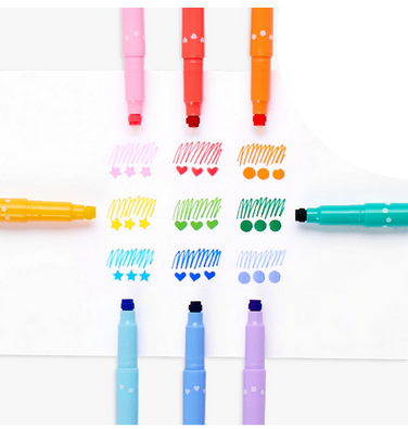 Stamp-A-Doodle Double-Ended Markers by Ooly – Mochi Kids