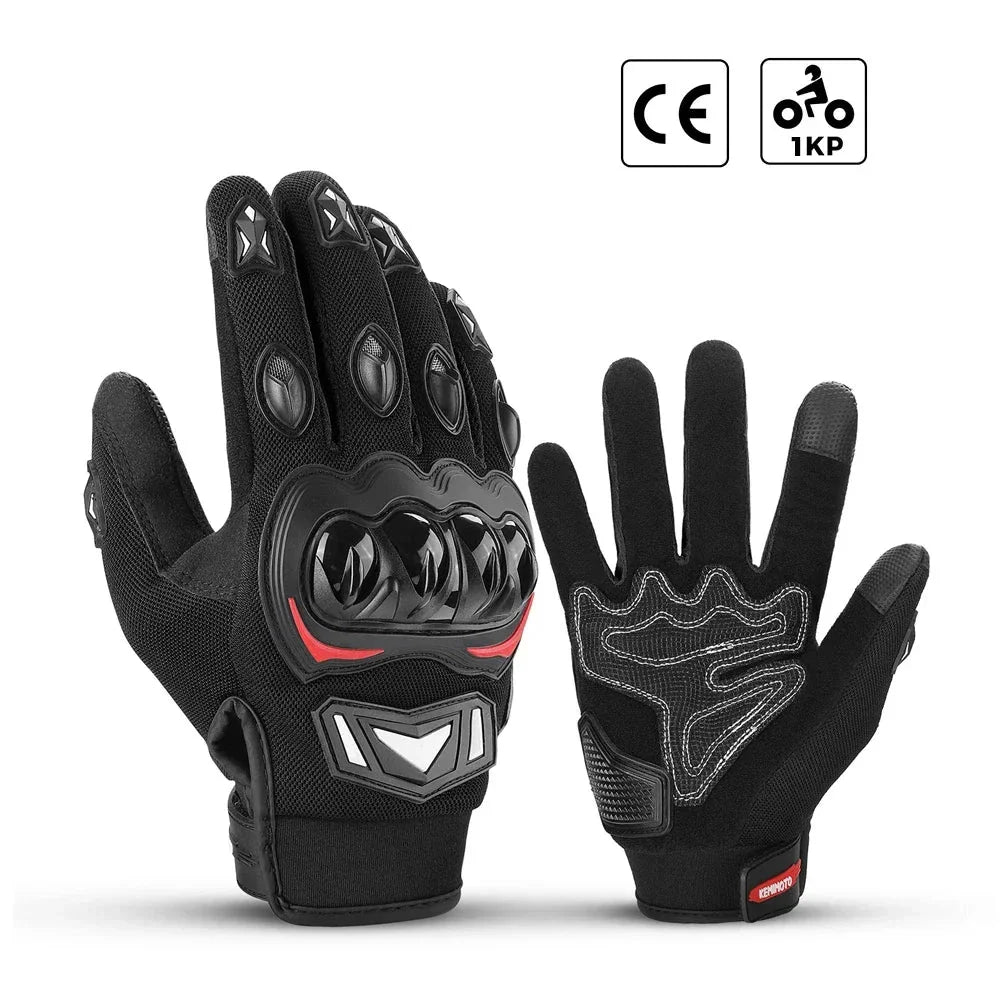 Gloves Summer Riding Hard Knuckle Touchscreen Gloves BikerZoneZ