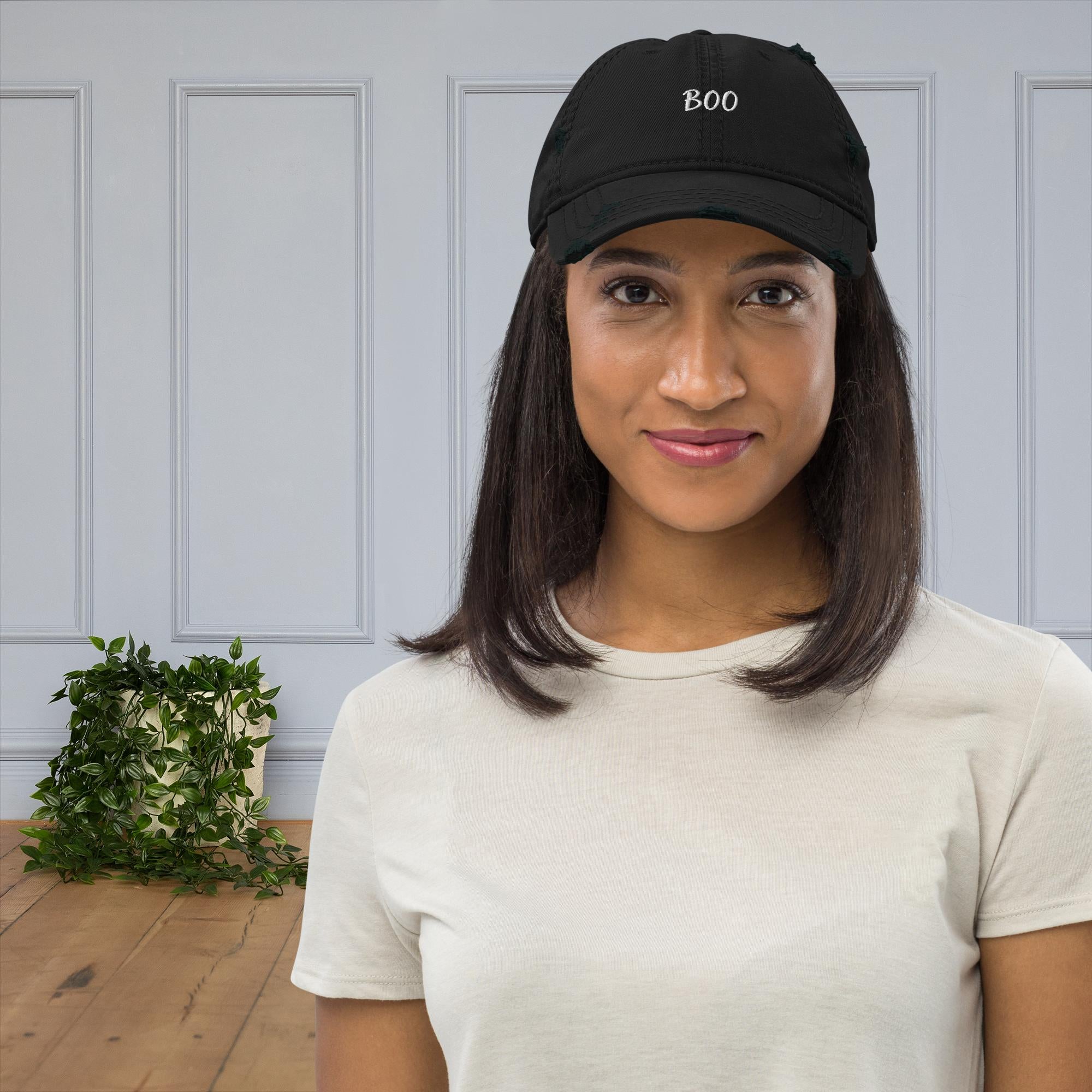 Boo -Distressed Dad Hat