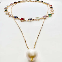 Rainbow crystal necklace