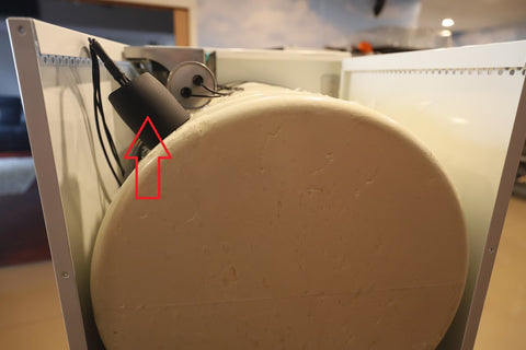 There are wires coming out of the back top of your barrel on your freeze dryer. There is a black foam circle hiding where these wires enter your freeze drying chamber.