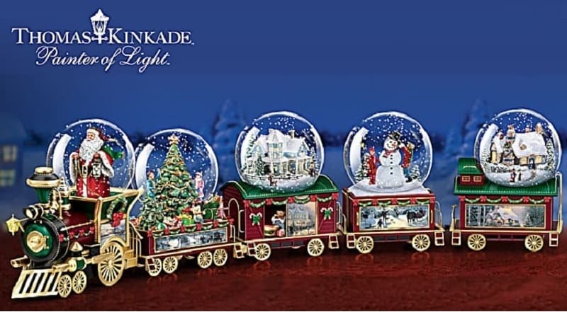 Thomas Kinkade Snowglobe di Natale Bradford Exchange