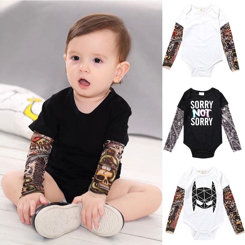 Buy Stephan Baby SnapshirtStyle Diaper Cover with Tattoo Sleeves Gray  612 Months Online at Low Prices in India  Amazonin