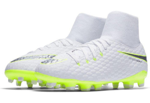 NIKE Hypervenom Phantom III FG White Blue Black Soccer