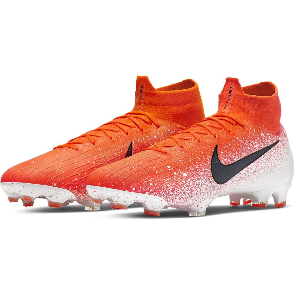 nike superfly 6 white and orange