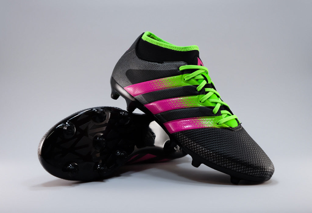 Adidas Ace 16.3 Primemesh FG/AG - Black/ Solar Green/ Pink | East Coast  Soccer Shop