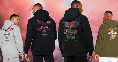 Coole Hoodie Trends 2023 vom Club of Dreamers schwarze grüne graue Oversize Hoodies Online Shop jetzt kaufen