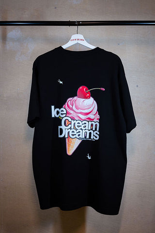 Ice Cream Dreams Streetwear Urban Apparel Oversize T-Shirt Schwarz Black Heavy Baumwolle