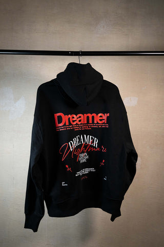 Streetwear Brands Dreamer Oversize Hoodie in schwarz. Unisex. Bio-Baumwolle
