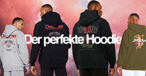 Der perfekte nachhaltige Hoodie Kollektion Club of Dreamers Online Shop Kapuzenpulli Hoodie Trends 2023 Streetwear