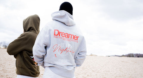 Dreamer Streetwear Hoodie Heather Grey Urban Apparel Online Shop